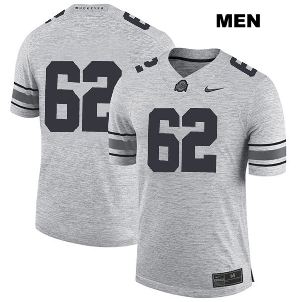 Ohio State Buckeyes Men's Brandon Pahl #62 Gray Authentic Nike No Name College NCAA Stitched Football Jersey SL19N28JF